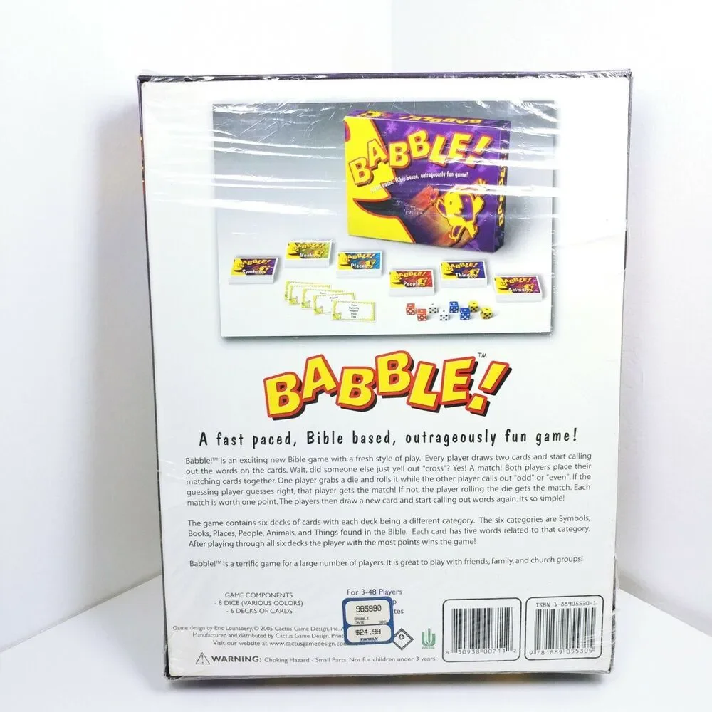 Babble a Bible Based Card Game Cactus game design 2005 religious Christian
